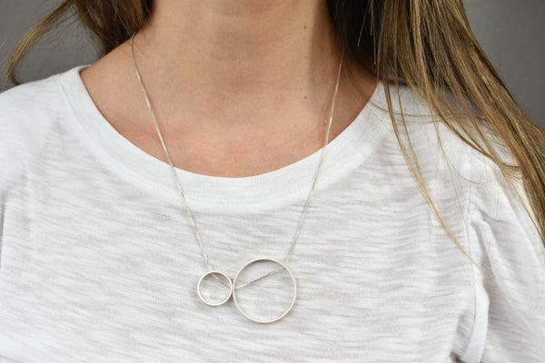 Double Circle Necklace