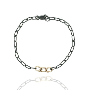 Thin 3 Link Paperclip Chain Bracelet