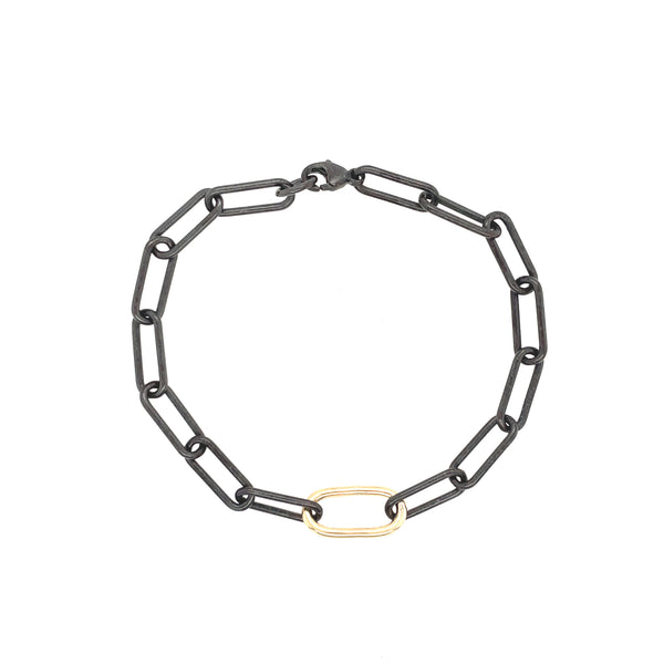 Rounded Paperclip Chain Bracelet